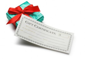 gift certificate